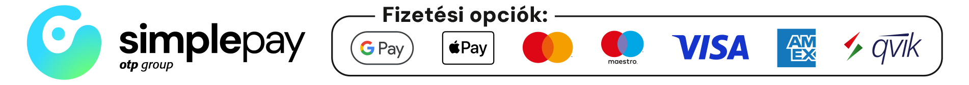 Simplepay bankkártyás fizetés, Maestro, Mastercard, Visa, Amex, Google pay, Apple pay, qvik